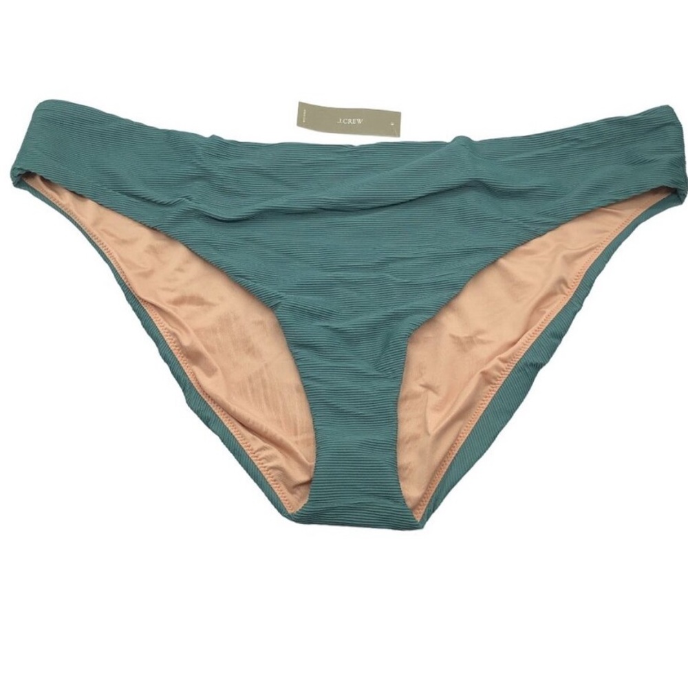 J Crew Ribbed High Waist Swim Bottoms S